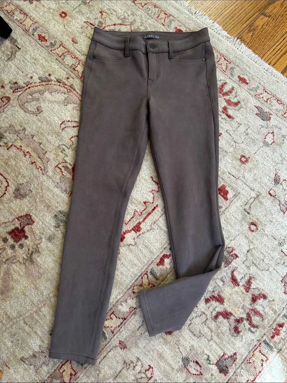 Level 99 Slim Ponte Skinny Pants in Taupe Gray